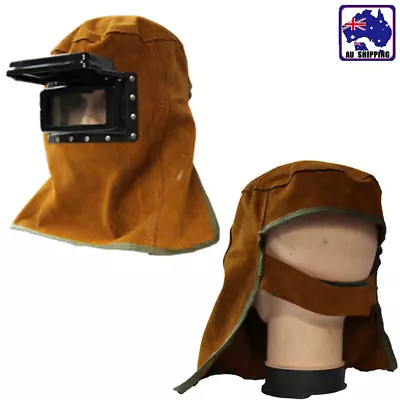 Leather Welding Helmet Mask Soldering Weld Welder Hood Protection Tool TMA001051 • $25.50