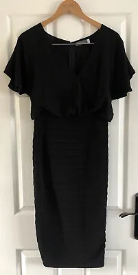 MINT VELVET Black  Chiffon Bandage  Dress Size 10 • $55.95