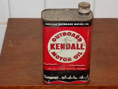 Vintage Kendall Outboard Motor Oil 1 Quart Empty Can • $55