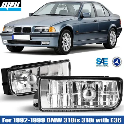 Pair Fog Lights For BMW 3 Series E36 M3 1992-1998 Factory Replacement Clear Lens • $32.99