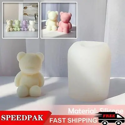 £4.56 • Buy 3D Bear Silicone Candle Mould DIY Soy Soap Aromatherapy 2022 Candles Ne Wax D2M6