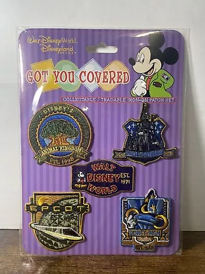 Disney World Got You Covered Iron On Patch Set Tradable 5 Piece Mickey Vtg New • $32.99