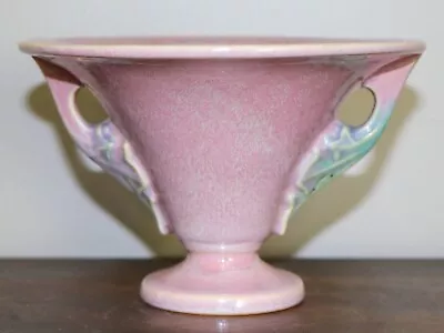 1927 Roseville Art Pottery Tuscany Pink Pedestal Vase/Compote Bowl #68-4 • $19.95