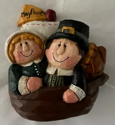 Eddie Walker / Midwest Of Cannon Falls  Mayflower  Thanksgiving Figurine ~ EUC • $15.50