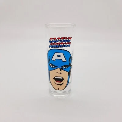 $15.42 • Buy Vintage Captain America Comic Shot Glass 4  Tall Clear