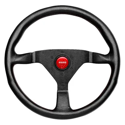 Momo For Montecarlo Steering Wheel 320 Mm - Black Leather/Red Stitch/Black • $219