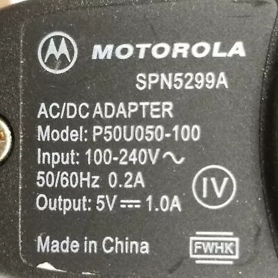 Motorola P50U050-100 Power Supply Phone Wall Charger 5V 1A • $9.97