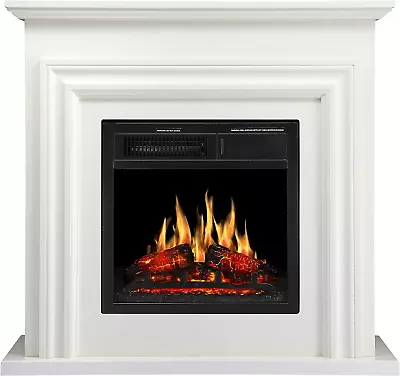 36'' Wood Electric Fireplace Mantel Package Freestanding Heater Corner Firebox W • $435.35