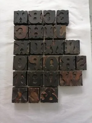 £3 • Buy Vintage Wooden Printing Blocks, Various Letters Available
