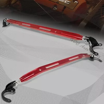 For 1993-1997 Honda Del Sol Red CNC Aluminum Upper Front+Rear Strut Bar 2pcs • $93.77