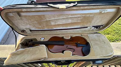 Vintage Hand Craft 4/4 Violin With Case 1414h-1 Hydrometer #060107 Bow • $149.95