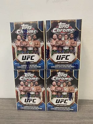 2024 Topps Chrome UFC Blaster Box X 4 -GREAT  DEAL - 4 BOXES - FACTORY SEALED • $109.99