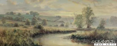 British River Lanscape Art Print Golden Stream By David Dipnall. Sold Out Rare • £45