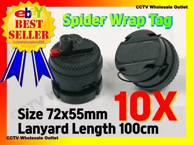 Security Big Spider Wrap Hard Tag 10 Pc Checkpoint® Compatible 8.2mhz Black • $93.99