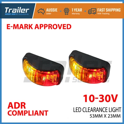 $19.95 • Buy Led Clearance Lights Side Marker Lamp Red Amber Trailer Truck Caravan Multi Volt
