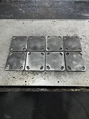 8x Caster Wheel Mounting Plates 1/4” Steel (Set Of 8 Caster Plates) • $90