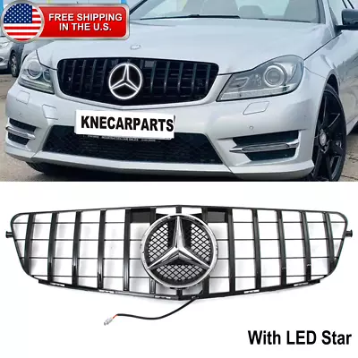 GTR Black Grille Grill LED Star For Mercedes Benz W204 C180 C230 C250 2008-2014 • $91.14