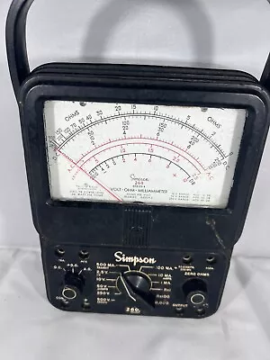 Simpson 260 Series 6 Volt-Ohm-Milliammeter VOM Meter  - Untested From Estate • $35.99