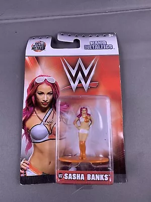 WWE Nano MetalFigs W17 Sasha Banks 2  Figure Bust Diecast Metal Jada Toys NEW • $6.99