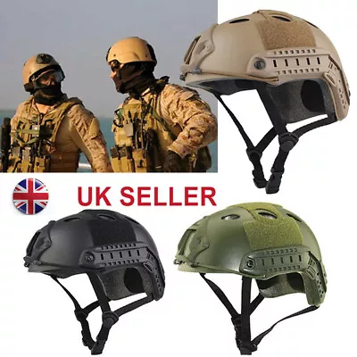 Outdoor Airsoft Paintball Tactical Military Gear Combat Fast Helmet Cover Tools • £23.39