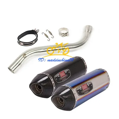 For Suzuki GSXR1000 K7 K8 07-08 Exhaust Mid Connect Link Pipe Slip-on Muffler • $215.62