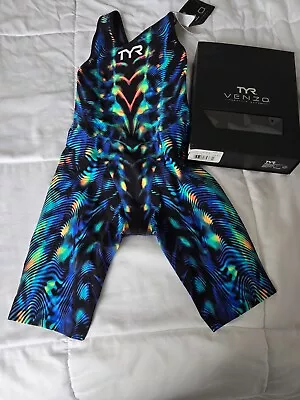 New TYR Women's Venzo Genesis Closed Back Tech Swimsuit - 20 - Crystal • $100
