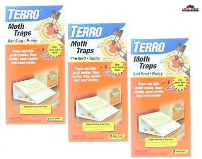 (3) Terro Non-toxic Pantry Moth Insect Sticky Glue Trap ~ 6 Traps Total ~ New • $29.95