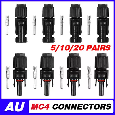 5~20PCS Connectors For IP67 MC4 Solar Panel 30A Line Plug Socket Male & Fema • $23.79