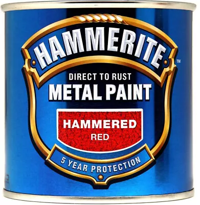 👉 Hammerite Metal Paint Hammered  Black Blue Copper  Green Gold Silver 250ml • £9.99