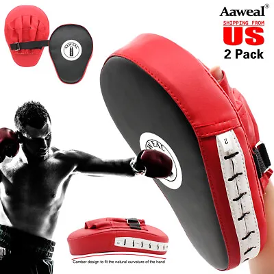 2 X MMA Boxing Punching Mitts Sparring Gloves Kick Target Focus Training Pads • $17.94
