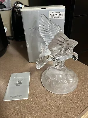 Cristal D'Arques Glass Bald Eagle Statue Figure 24% Lead Crystal France W/ Box • $34.99