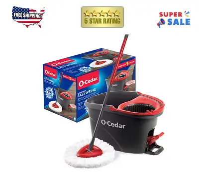 O-Cedar EasyWring Microfiber Spin Mop And Bucket System - Red • $39.99