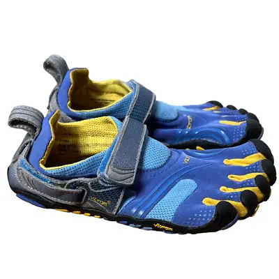 Vibram Womans 7 Five Fingers Barefoot Running Shoes Trail Water Socks 37 Blue • $44