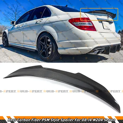 For 2008-14 Mercedes Benz W204 C63 Carbon Fiber Psm Highkick Trunk Spoiler Wing • $149.99