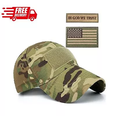 Camouflage Camo Baseball Cap With US Flag Tactical Operator Army Hat -Multicam • $19.99