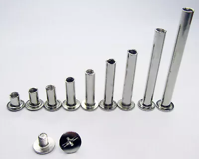 £2.99 • Buy BOOK BINDING CHICAGO SCREWS NICKLE PLATED STEEL PHOTO ALBUM CRAFTS 5mm - 50mm
