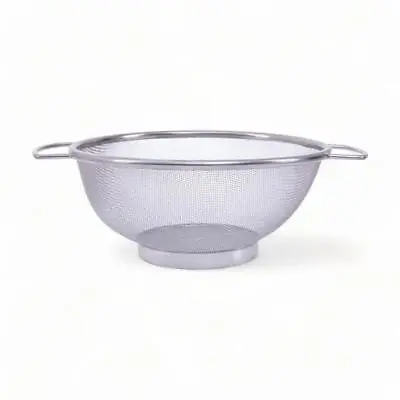 Stainless Steel Fine Mesh Sieve With Double Side Handles 20cm Diameter Kitchen • £7