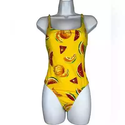 Huit Fruit Yellow One Piece Swimsuit Size Medium • $38.25