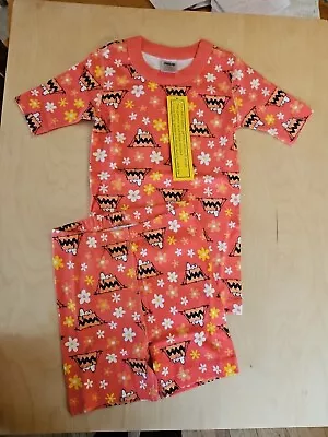 Nwt Hanna Andersson Peanuts Snoopy Camp Short John Pajamas 120 6 7  Soldout • $32.99