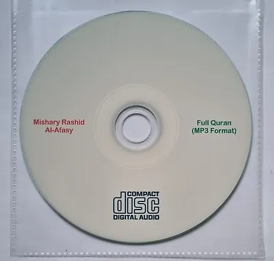 Sheikh Mishary Rashid Al Afasy Full Quran Recitation Mp3 CD (no Translation) • £2.95