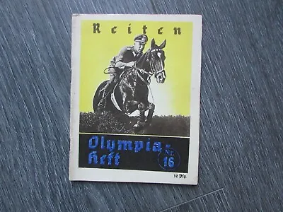 Berlin Olympics 1936 Olympia Heft Riding Jumping & Dressage Booklet No Nr 16 • £14.99