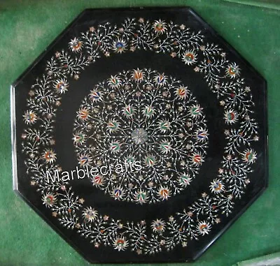 36 Inches Marquetry Art Dinette Table Top Octagon Marble Office Conference Table • $1596.30