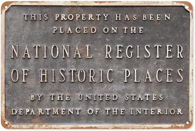 Metal Sign National Register Historic Places Vintage Tin Signs Wall Decoration R • $12.11