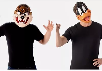 Warner Bros. Space Jam (1) Daffy Duck And (1)Taz  Plastic Half-Mask One Size • $38