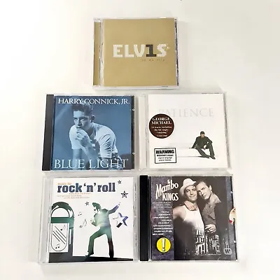 5x CD Album Lot Elvis George Michael Mambo Kings Rock N Roll Harry Connick Jr • $22.95