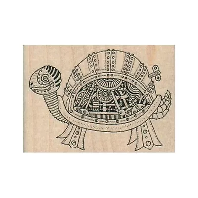 Mounted Rubber Stamp Steampunk Turtle Turtle Tortoise Steampunk Wind Up • $8.65