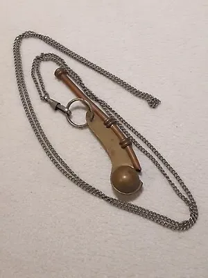 $29.99 • Buy Vintage BO'SUN Boatsman's Mate Whistle Brass And Copper W Chain