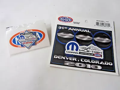 NHRA 2010 31st Annual Mopar Parts Nationals Denver Drag Racing Event Patch & Pin • $10.25