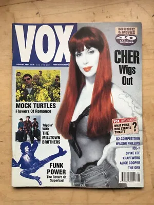 £8 • Buy Cher Vox #11 Magazine Aug 1991 Cher Cover With More Inside Uk