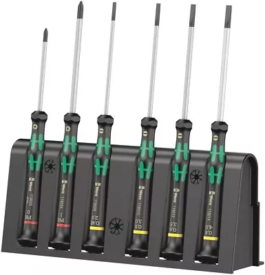 Wera 118152 Kraftform 2035/6B Micro Screwdriver Set Slotted & Phillips • £23.88